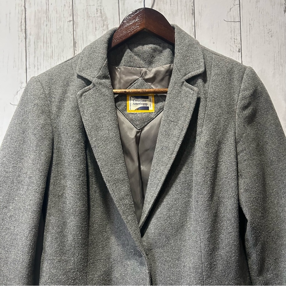 Vintage Ladies Wool Blend Tailored Fit Blazer Retro 1980s Sized 10-12